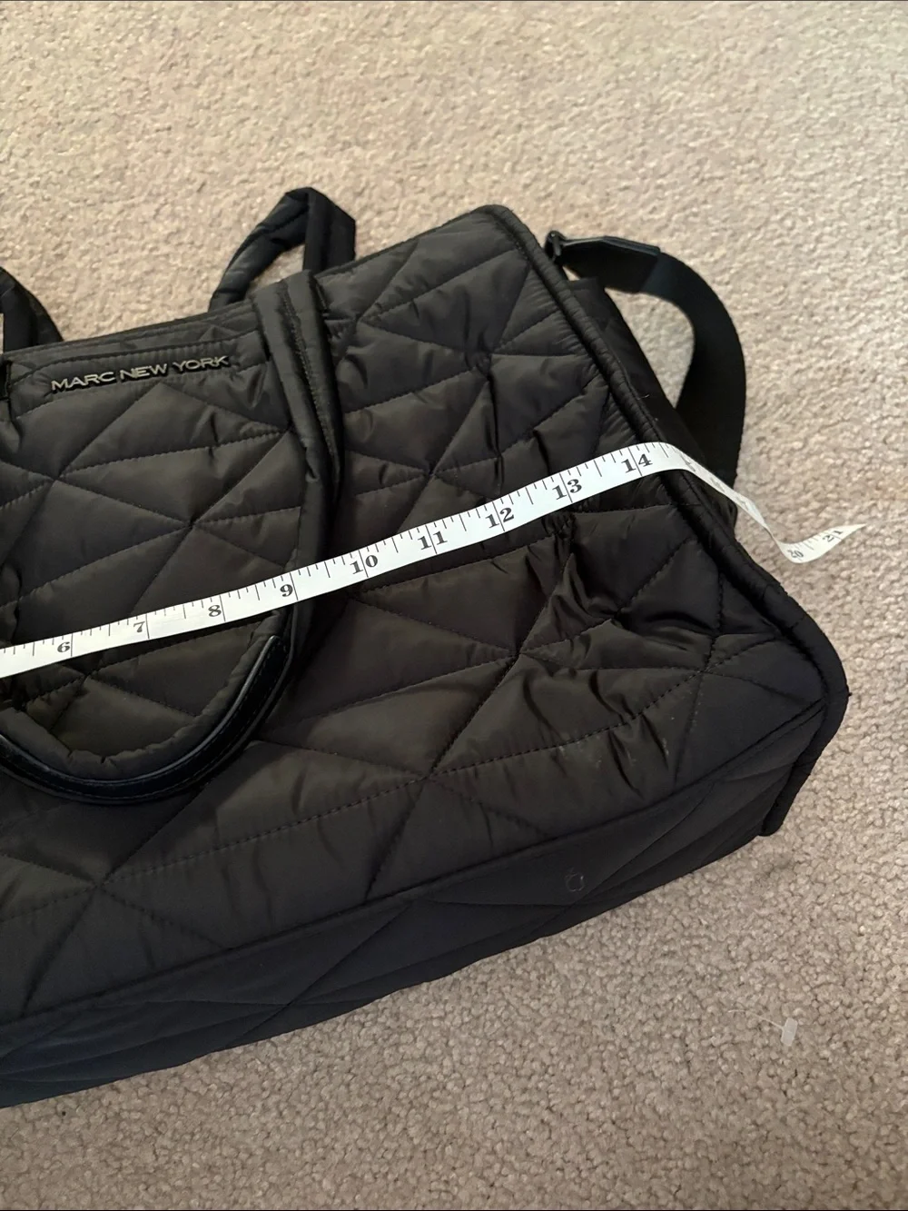 Marc New York Quilted Black Laptop Tote